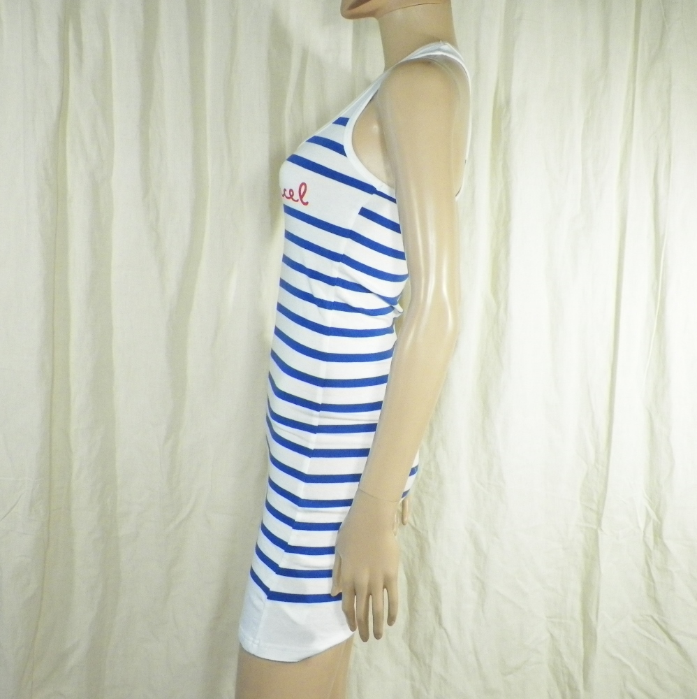 Robe Bleue/ Blanche LITTLE MARCEL T XXS. Bon état - Vue 3 - 